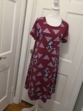 LuLaRoe Carly Disney Minnie Mouse Themed Midi Dress Size Small, Fun & Festive